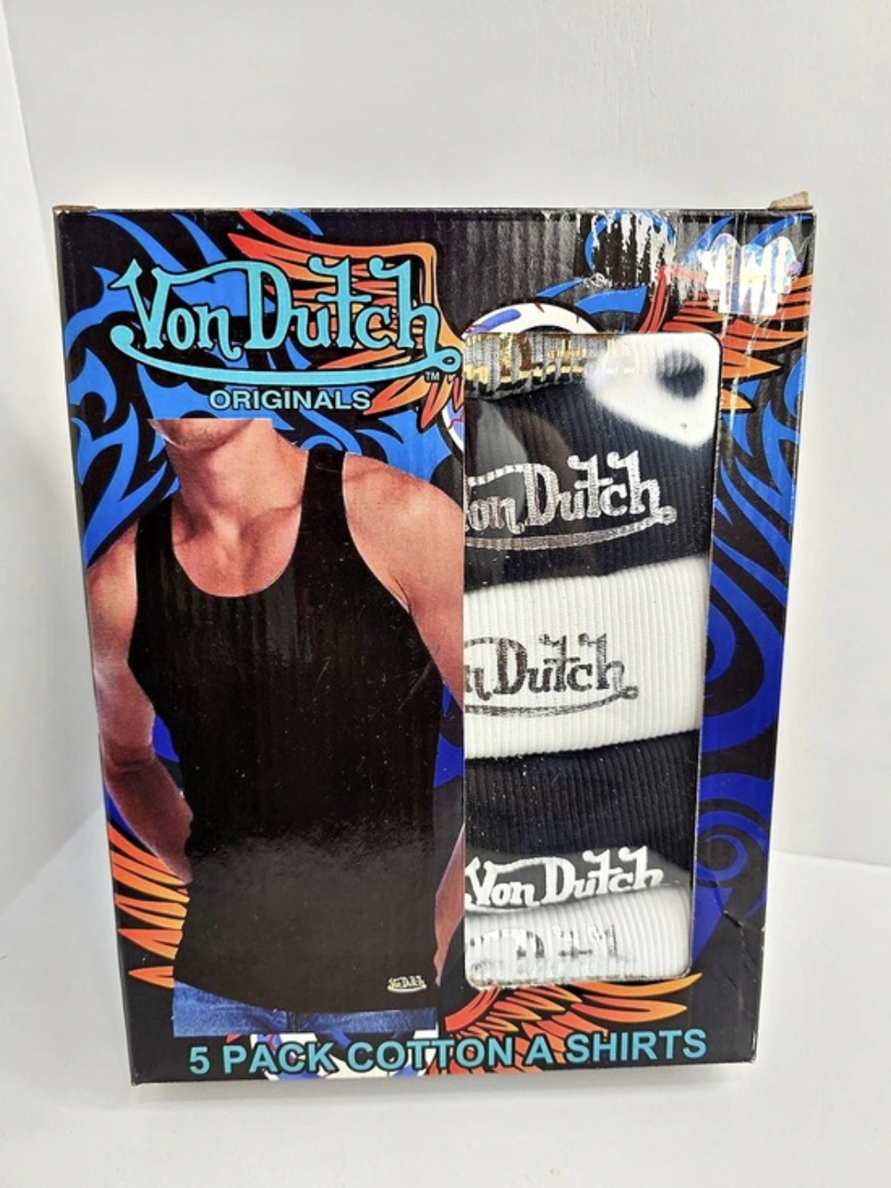 🖤▪️Von Dutch ▪️5 Pack Cotton A-Shirts Men'Small 5-Pack Tank Tops Size S M L XL